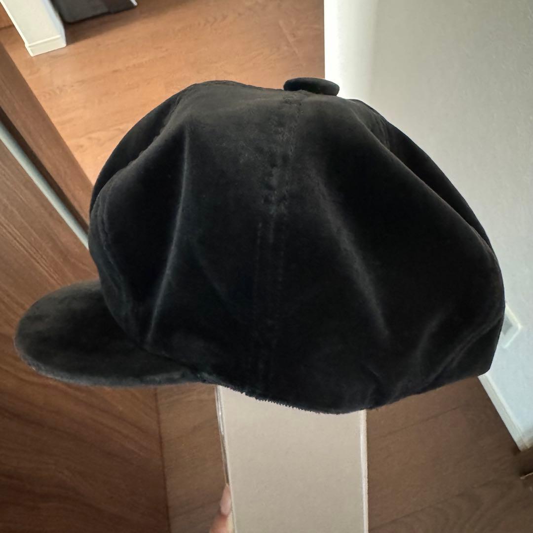 希少 カシミヤ BURBERRY ブラックレーベル ベロア ハンチング帽 帽子