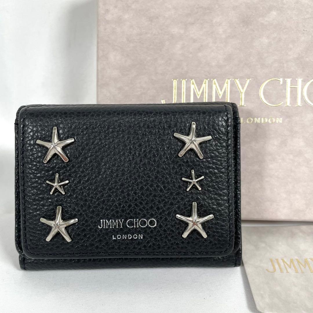 未使用に近い JIMMY CHOO ジミーチュウ 三つ折り財布 NEMO 箱付き