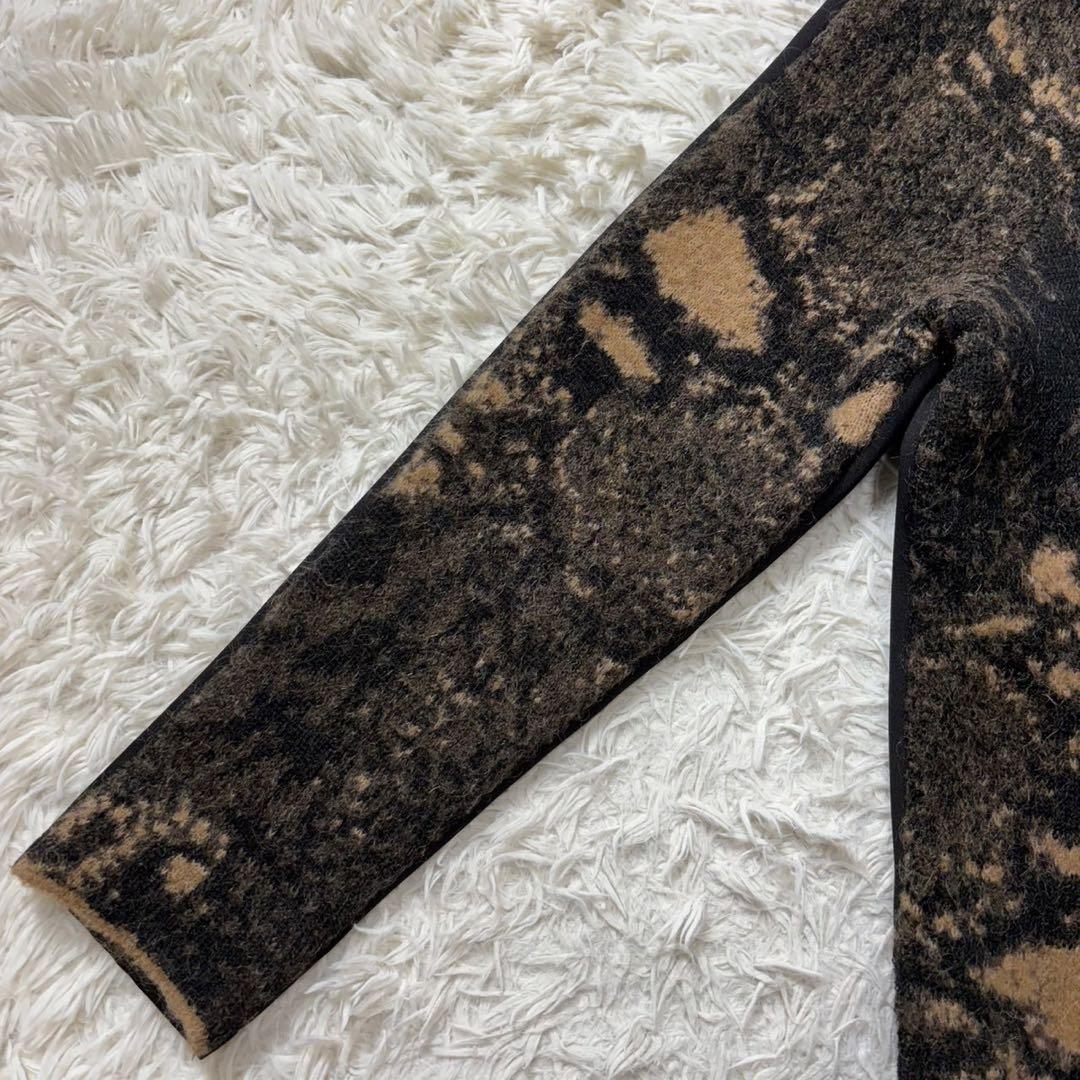 美品 CLASS roberto cavalli ロングコート　アニマル　モヘア