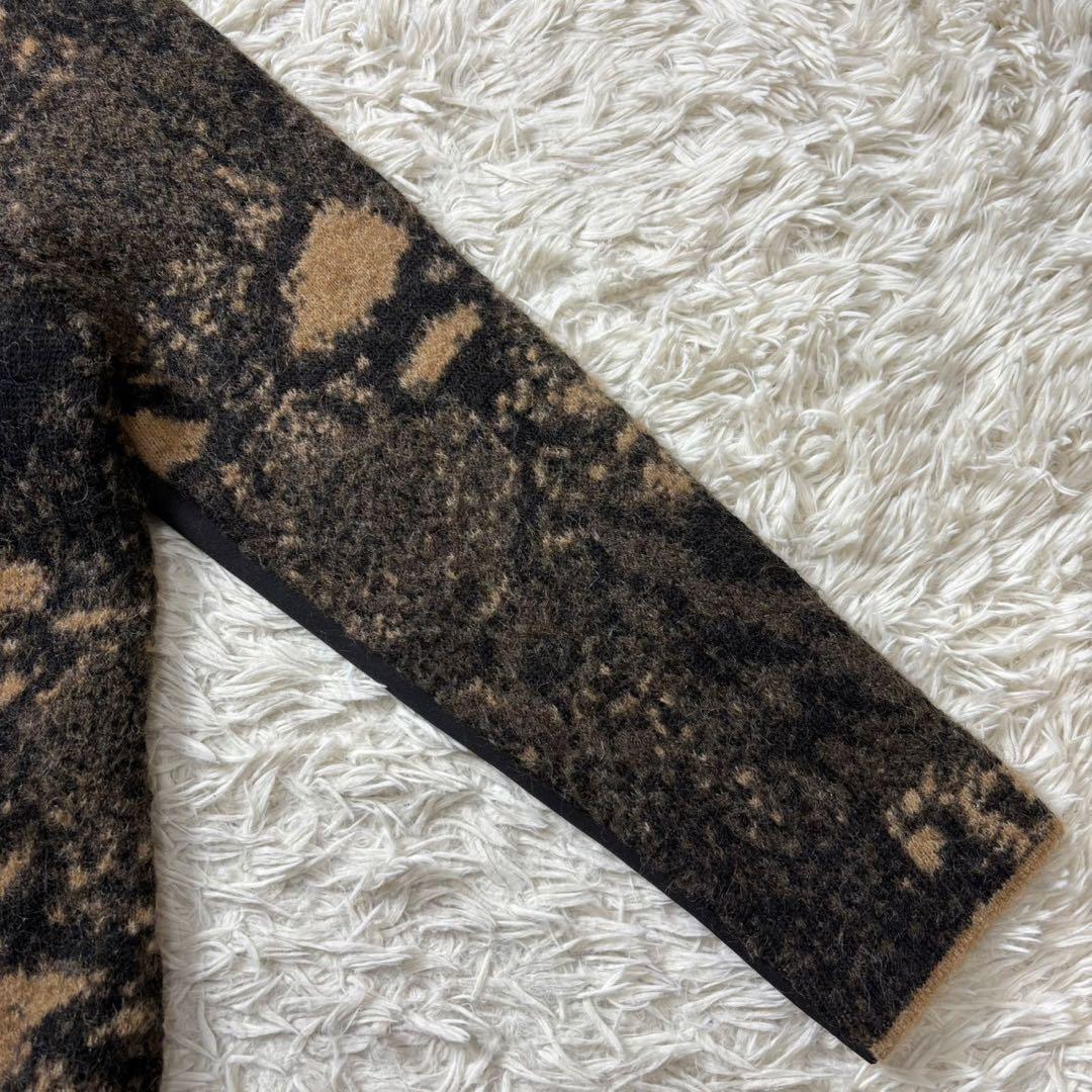 美品 CLASS roberto cavalli ロングコート　アニマル　モヘア