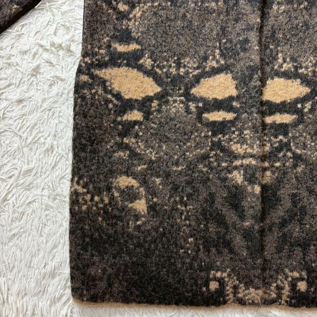 美品 CLASS roberto cavalli ロングコート　アニマル　モヘア