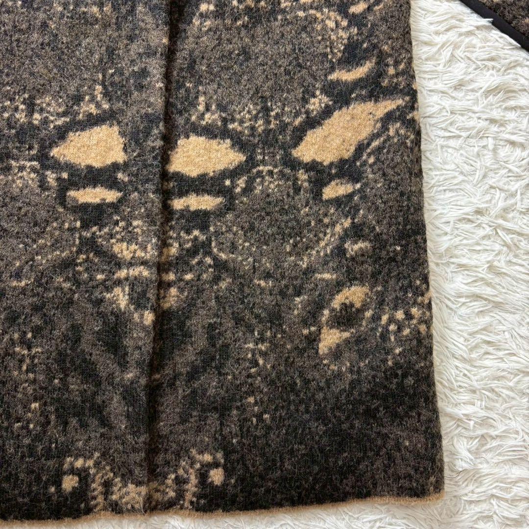 美品 CLASS roberto cavalli ロングコート　アニマル　モヘア