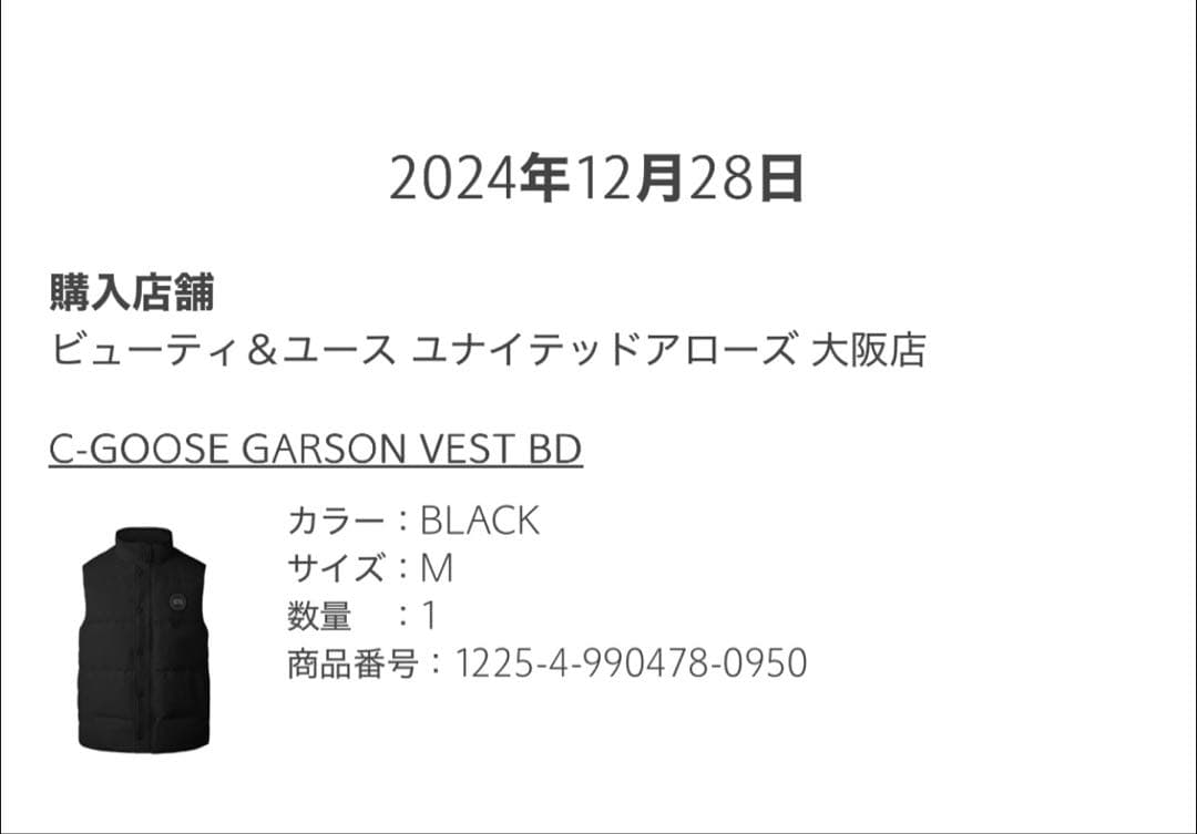 AZUI 美品◎ カナダグース ダウンベスト ブラックレーベル