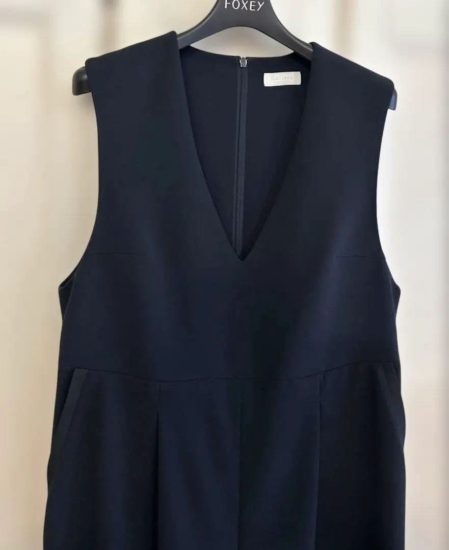 ballsey ジョーゼットジャージーVネックオールインワン34