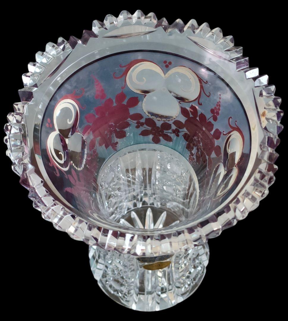 【Bohemia Crystal】ラスカ ボヘミアクリスタル 花瓶 未使用品