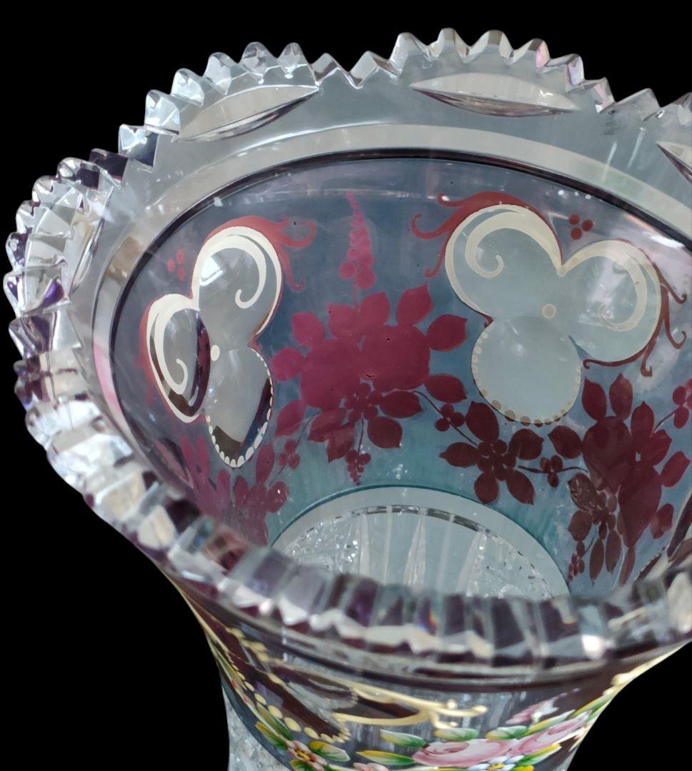 【Bohemia Crystal】ラスカ ボヘミアクリスタル 花瓶 未使用品