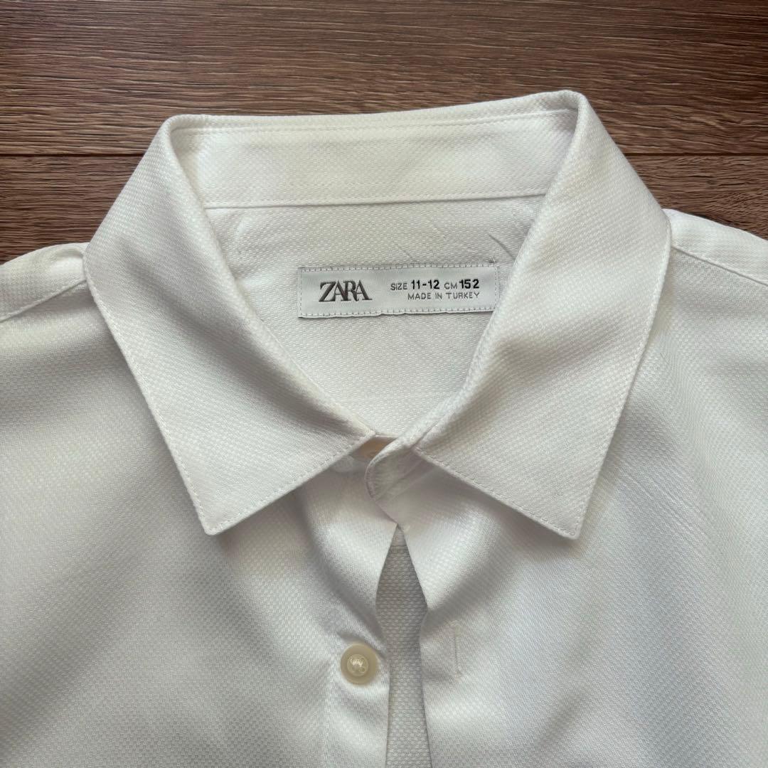 ZARA KIDS チェックスーツブレザー&パンツ、シャツ、ネクタイ4点セット