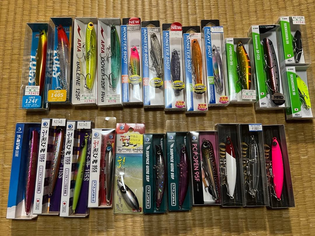 シーバスルアーまとめ売りシーバス人気メーカー多数　メガバス　ダイワ　シマノ等