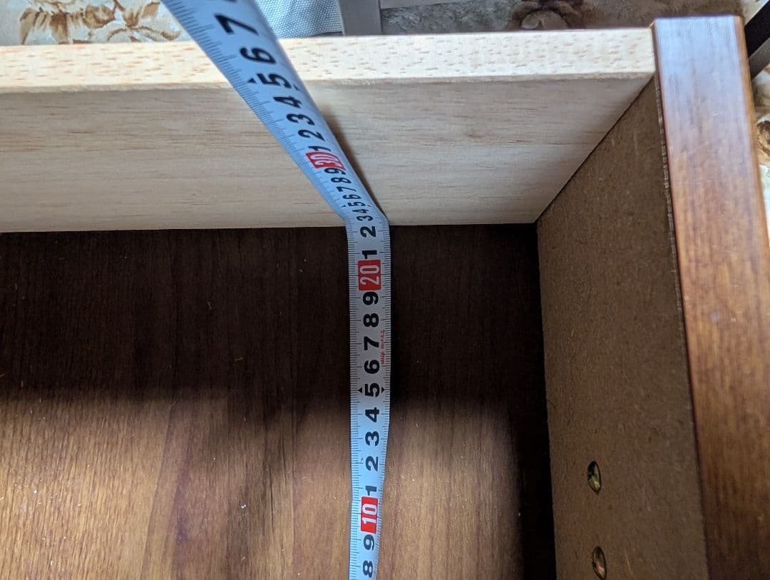 木製食器棚 ガラス扉付き 引き出し付き