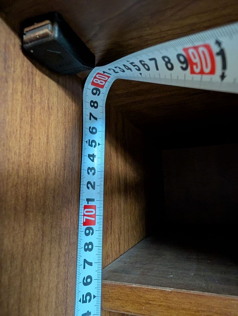 木製食器棚 ガラス扉付き 引き出し付き