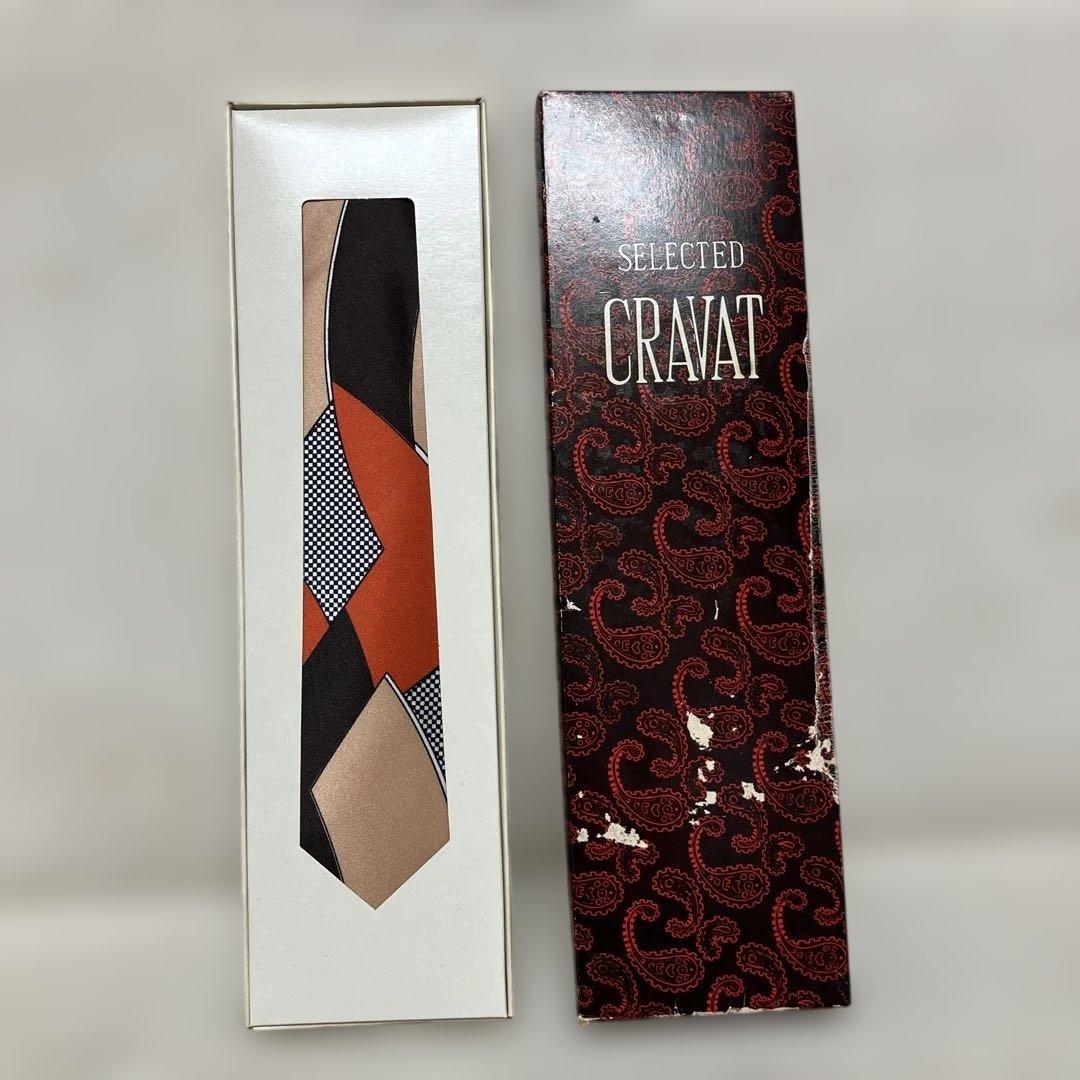 【合馬公式アカウント1】東レ　シルックll 幾何学模様 ネクタイ【1】