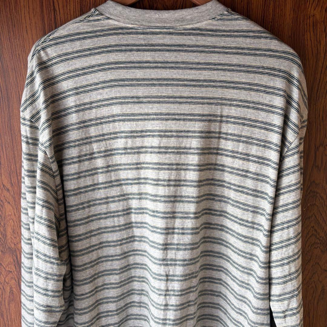 【日本製】ENDS and MEANS ストライプ長袖Tシャツ L