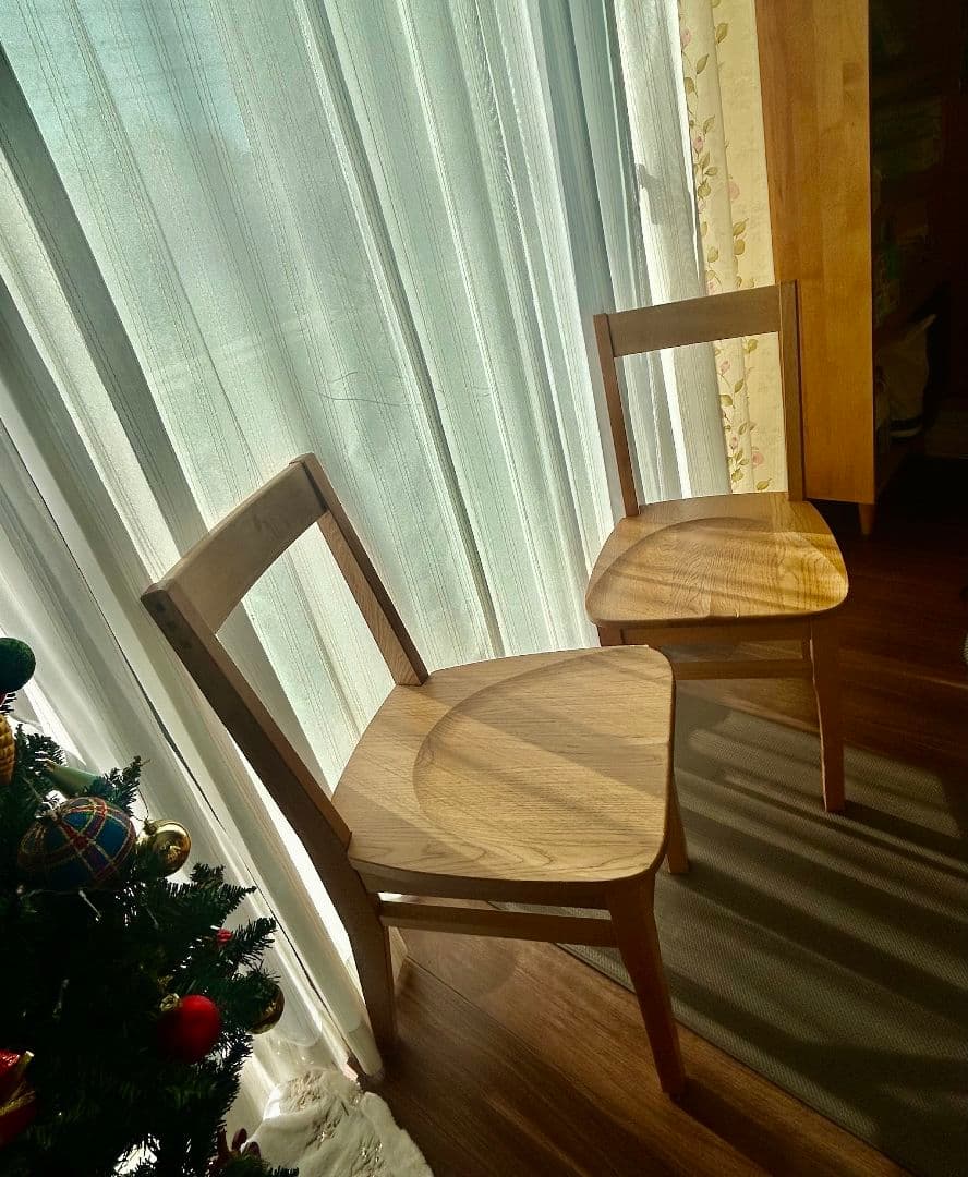 【送料込】KEYUCA ケユカ 天然木 ダイニングチェア 2脚セット 全国配送