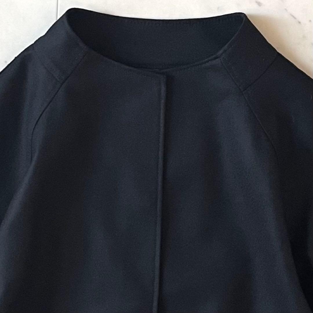 定価6,4万♪極美品 アドーア スーパー140ノーカラージャケット 38 黒