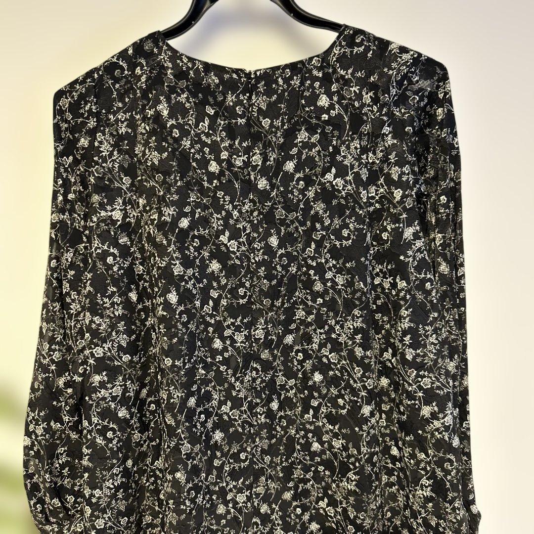 foufou シフォンジョーゼットジャガードドレス