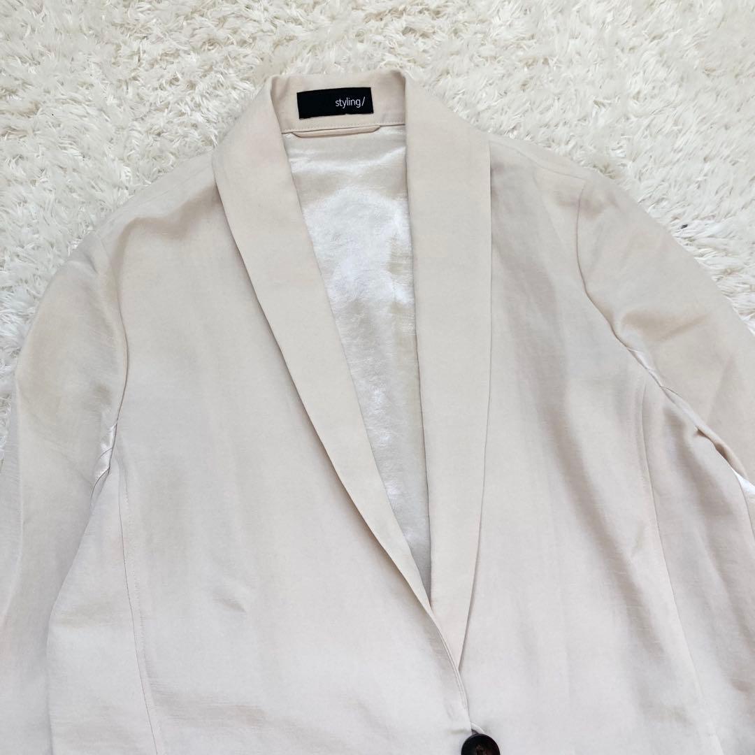 未使用✨️タグ付 24SS スタイリング バックサテンジャケット アイボリー 0