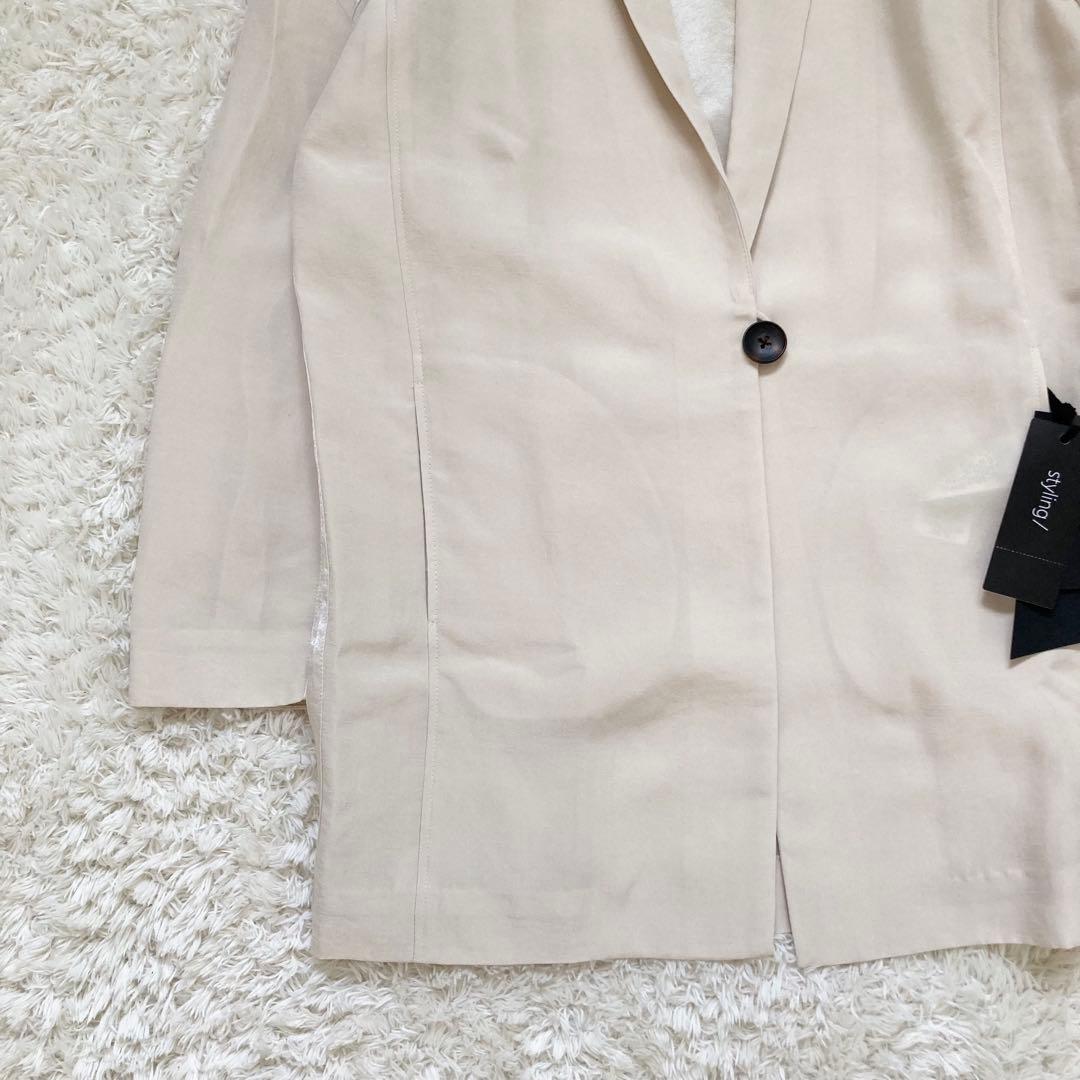 未使用✨️タグ付 24SS スタイリング バックサテンジャケット アイボリー 0