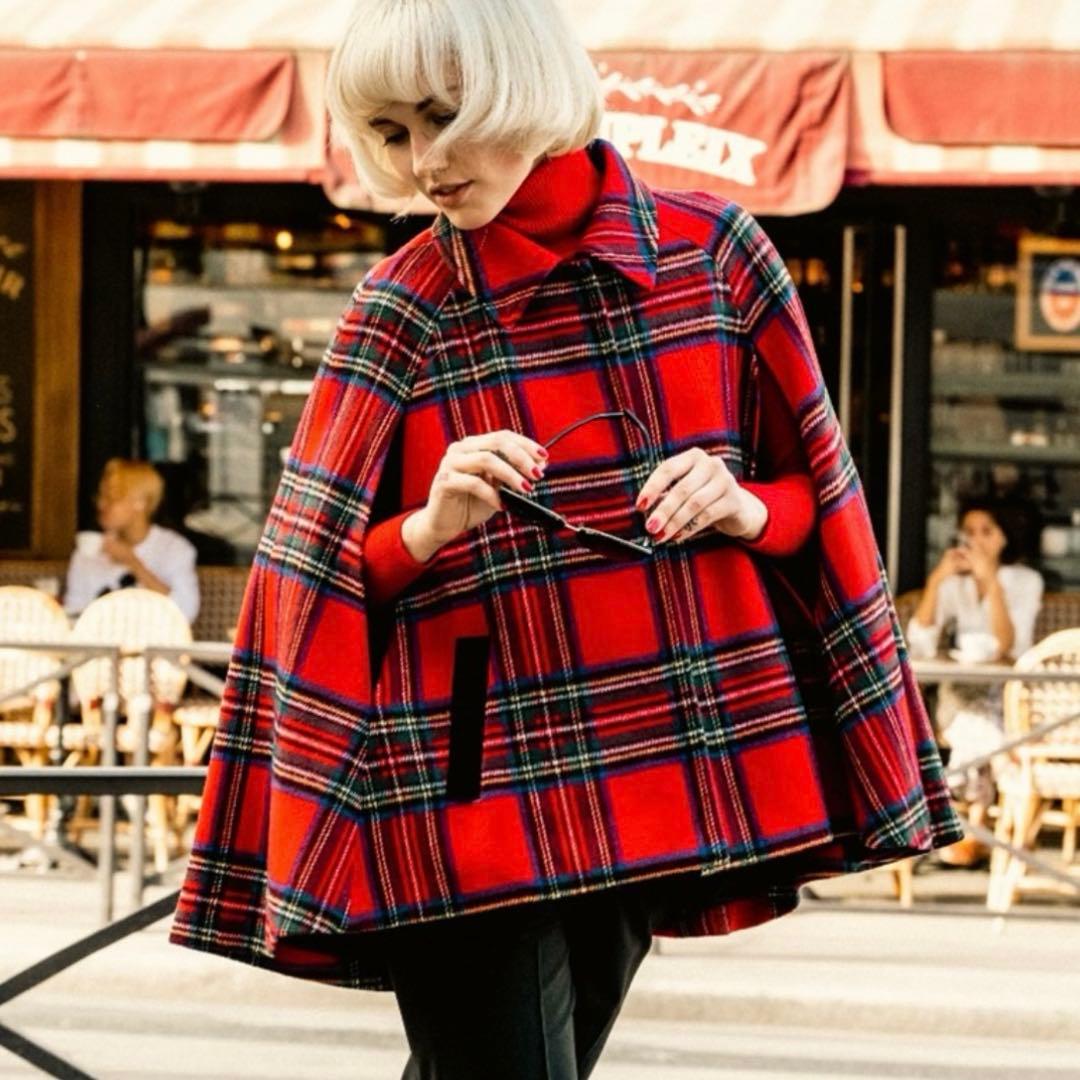 JENNE x Brigitte Bardotポンチョ風ケープコート