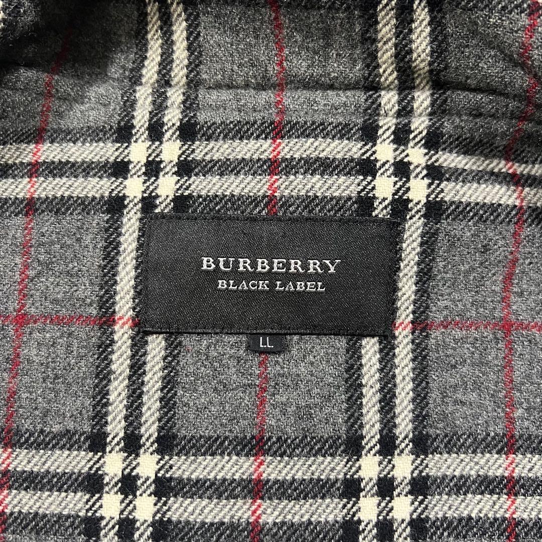 バーバリーブラックレーベル ダッフルコート XLサイズ ブラック 黒 ウール