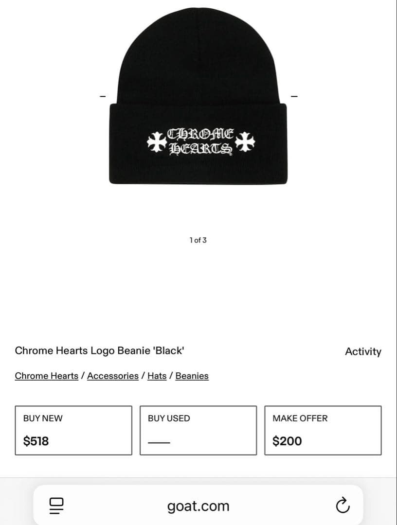 Chrome Hearts Watch Cap クロムハーツ ニット帽