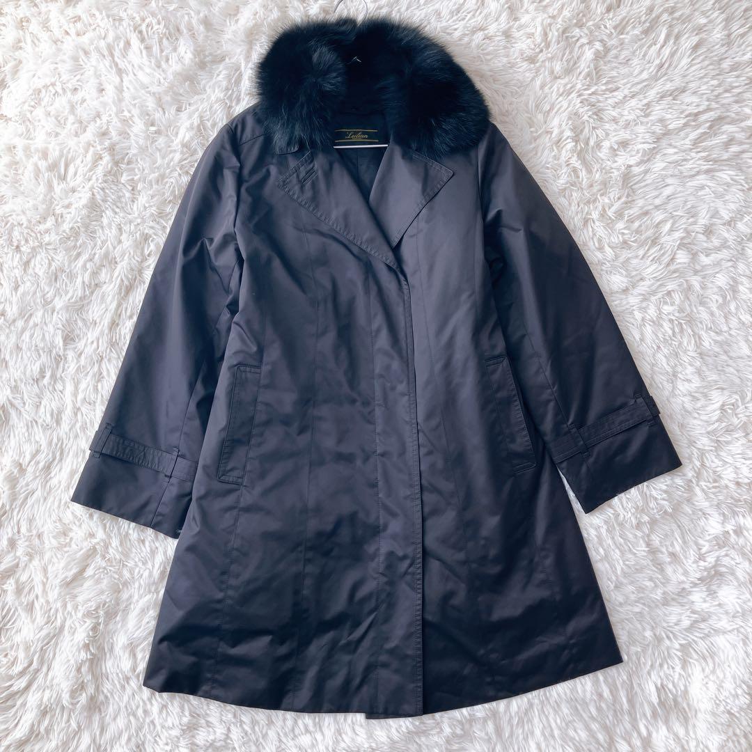 Leilian レリアン コート ダウンライナー フォックスファー LL
