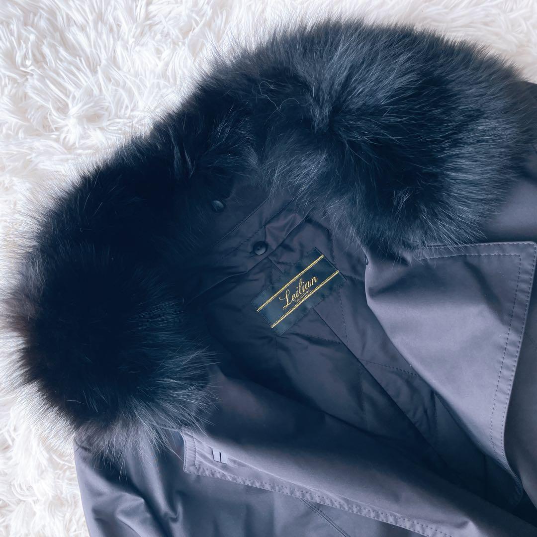 Leilian レリアン コート ダウンライナー フォックスファー LL