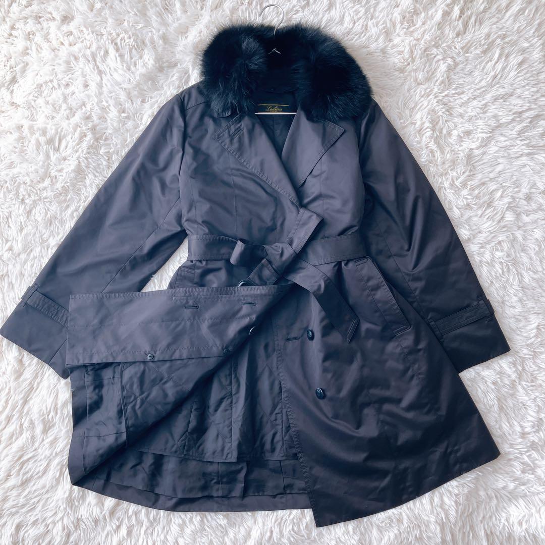 Leilian レリアン コート ダウンライナー フォックスファー LL