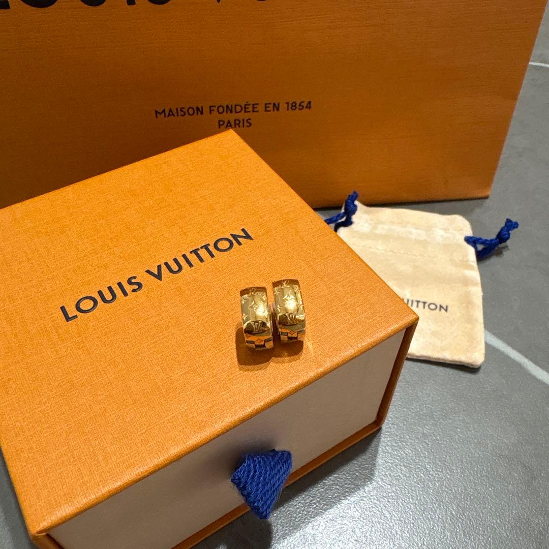 【美品！】ルイヴィトン ピアス / ブックルドレイユ ナノグラム