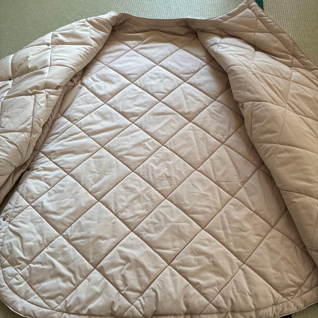 華金カップルりこちゃん着用 ミラオーウェン リバーシブルキルティングファーコート