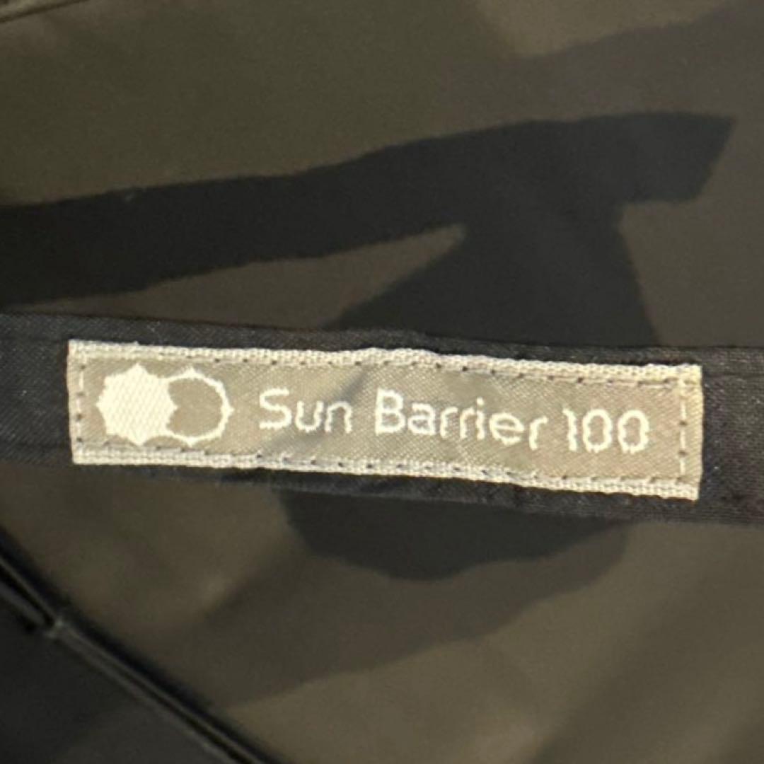 サンバリア100 日傘 ストライプ Mサイズ 長傘 白黒 モノトーン