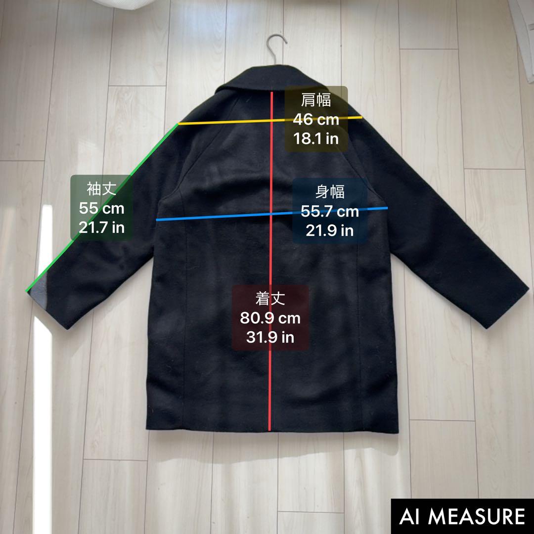 美品✨ドゥーズィエムクラス　Short Double コート カシミヤ　ブラック