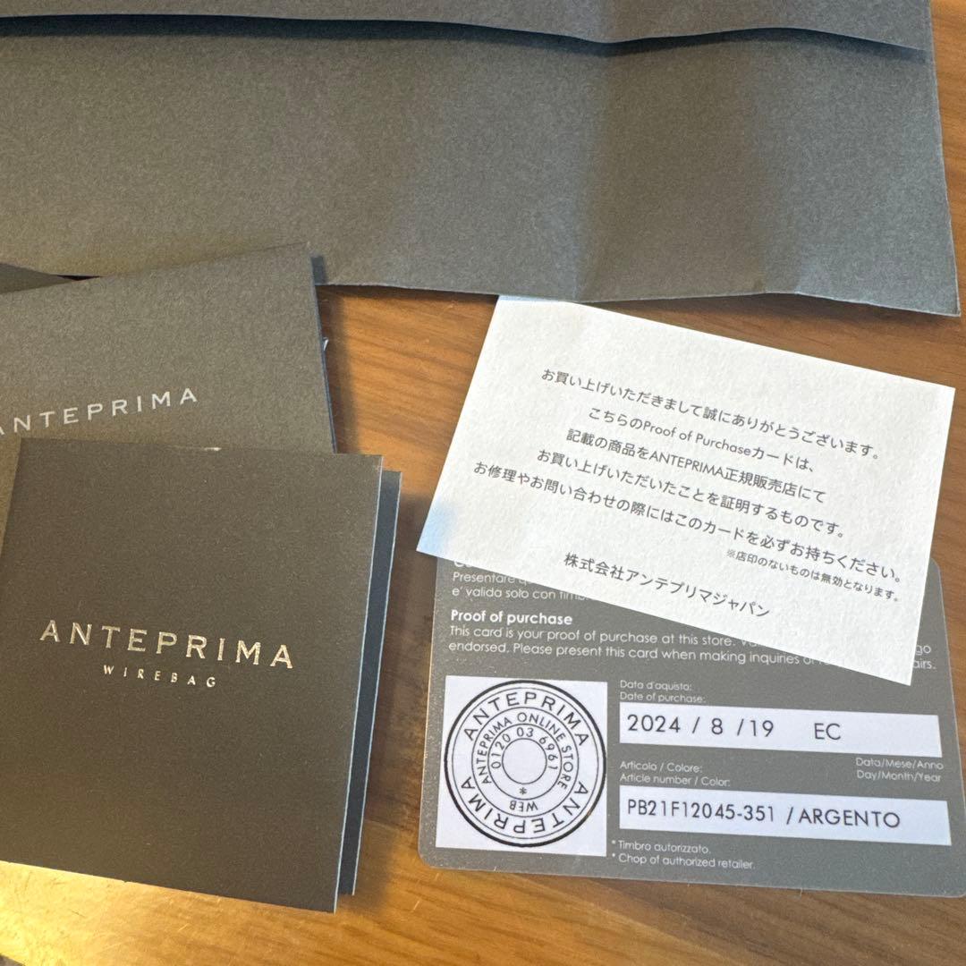 ANTE PRIMA アンテプリマ　ワイヤーバッグ　シルバ ー　ミニアトゥーラ