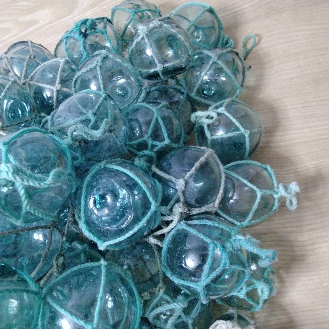 ガラス浮き球　浮き玉　ガラス玉　　　１０１個セット　網紐付き