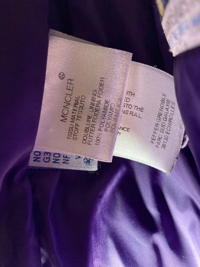 MONCLER ダウンベスト サイズ1 パープル 紫 ライトダウン GILET