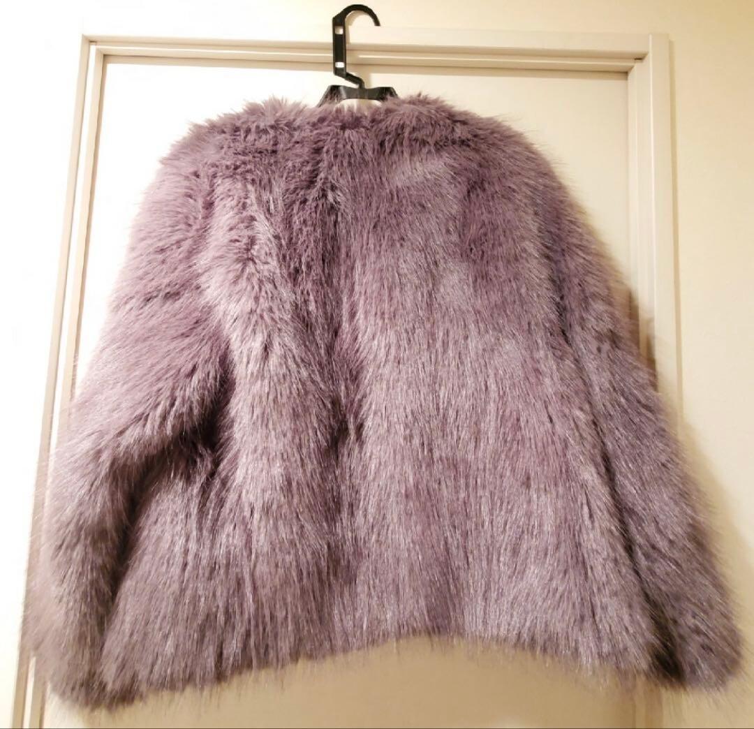 ZARA クロップドフェイクファージャケット S