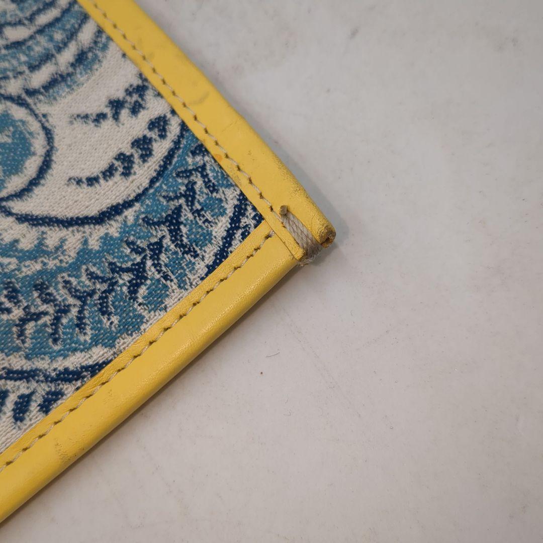 美品 A VACATION トート ハンドバッグ FAN ペイズリー イエロー