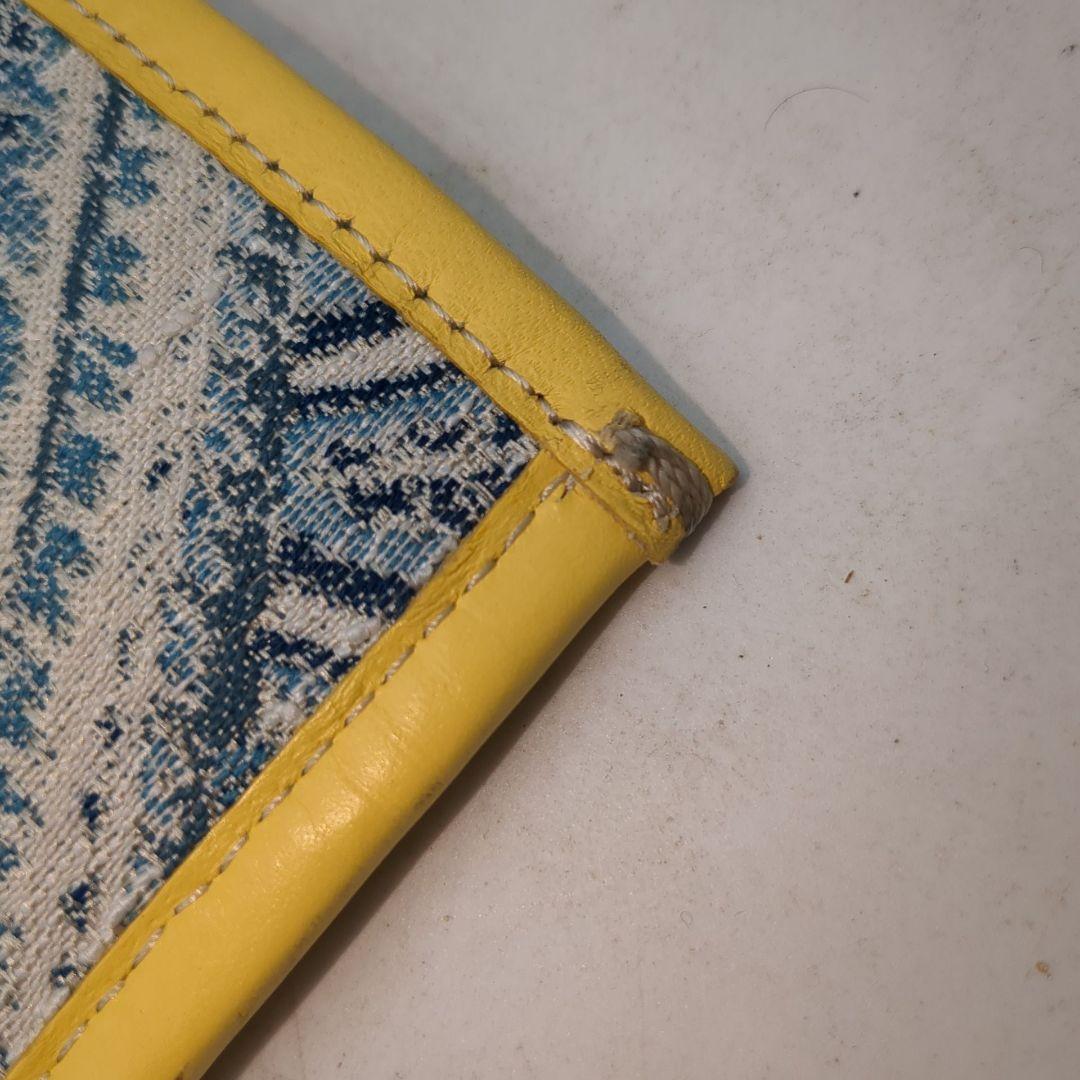 美品 A VACATION トート ハンドバッグ FAN ペイズリー イエロー