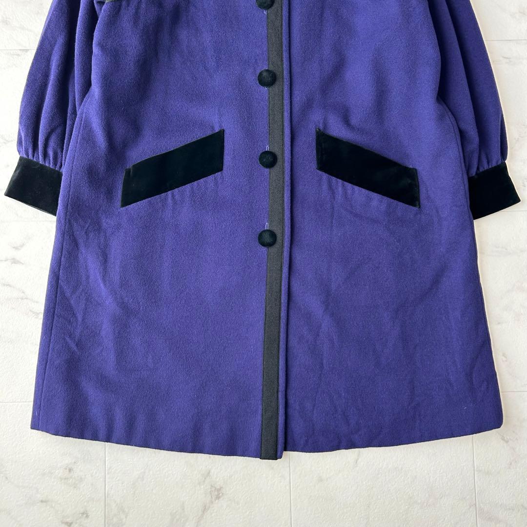 YVES SAINT LAURENT ベロア切替 ロングコート vintage