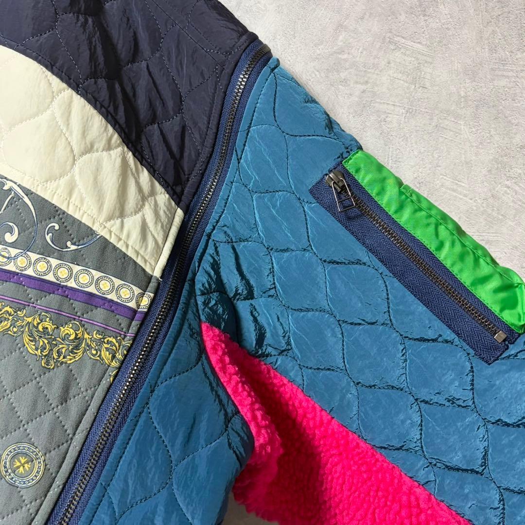 ELF SACK カラフル ノーカラー キルティング ジャケット M 安達祐実