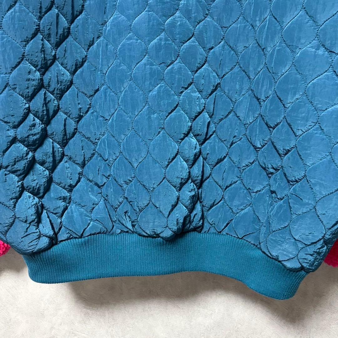 ELF SACK カラフル ノーカラー キルティング ジャケット M 安達祐実