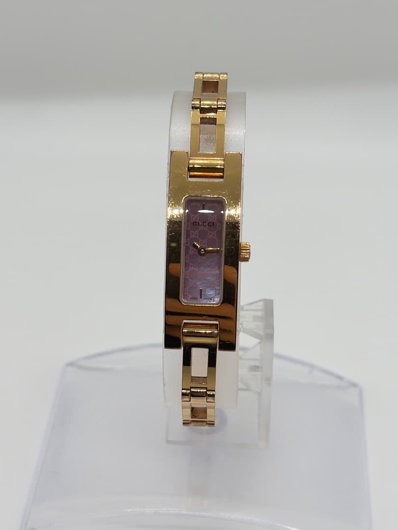 【新品電池】GUCCI ピンクシェル 3900L ゴールド レディース腕時計
