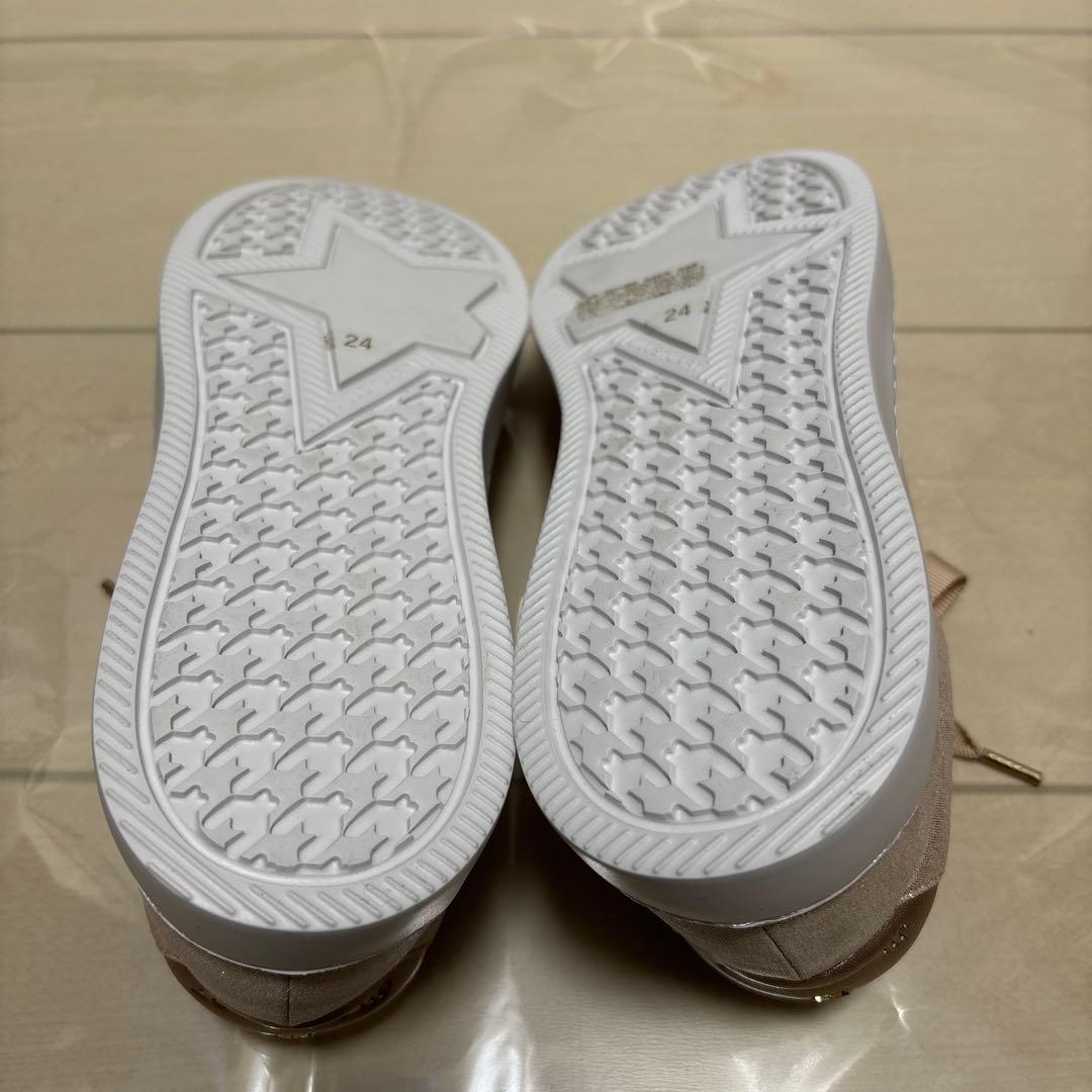 にゃんティ JILL STUART シューズ　24㌢　ピンクゴールド