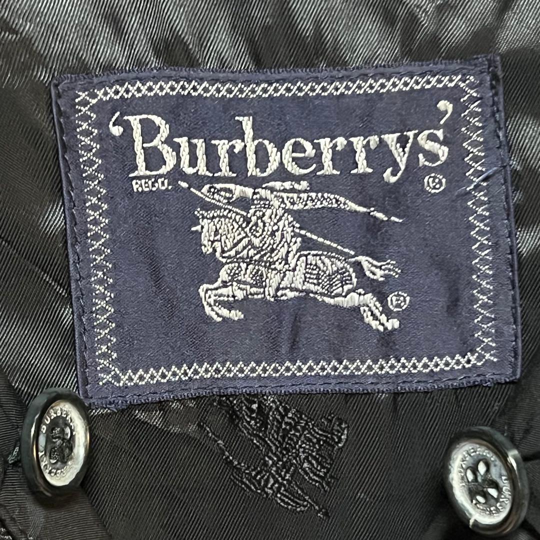 【Burberrys】ロングコート ブラック ステンカラー オーバーサイズ