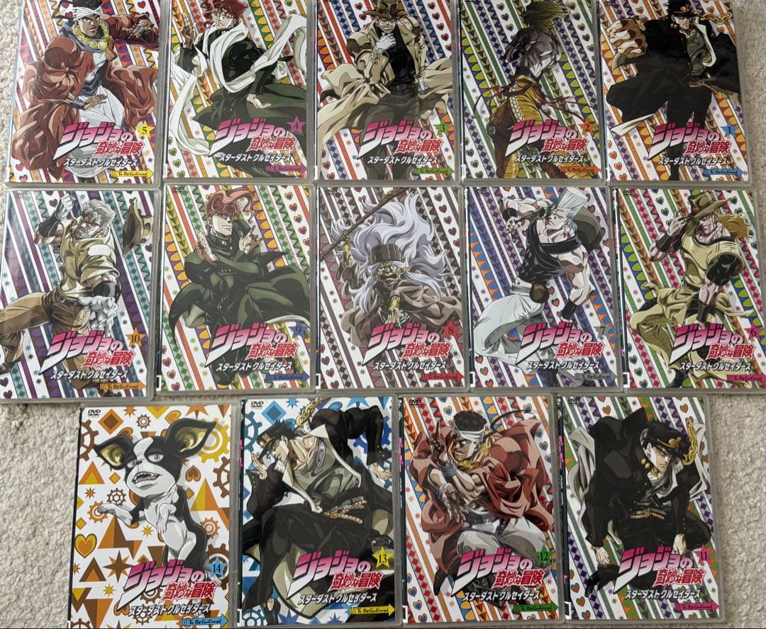 ジョジョの奇妙な冒険 DVD 全14巻セット