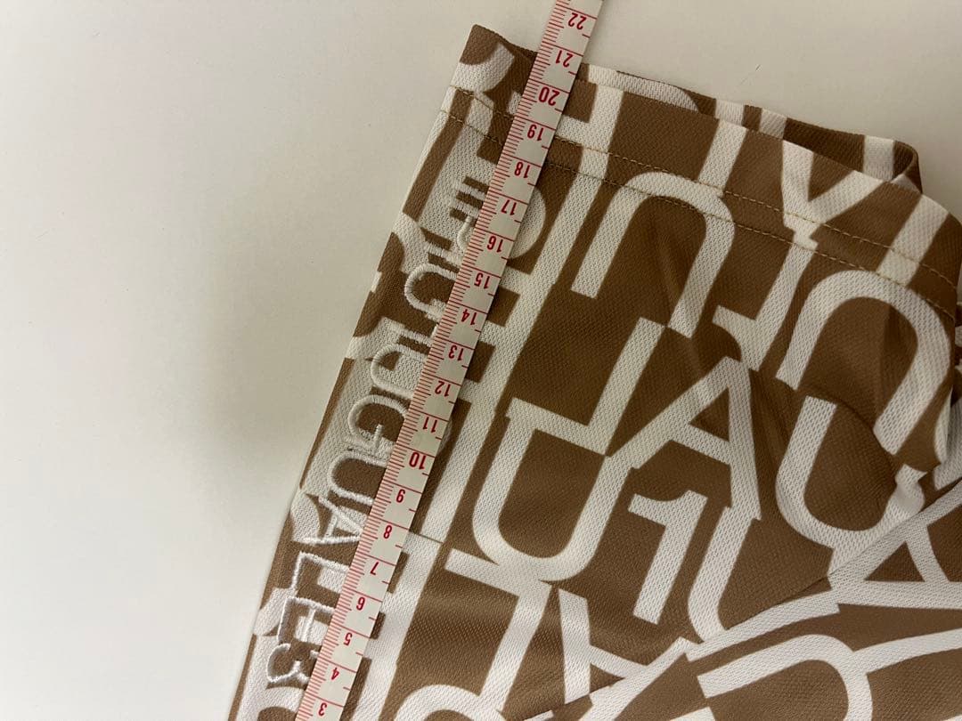 【美品‼️】ウノピュウゴルフ　立体ロゴ×総柄　ゴルフウェア　半袖　ポロシャツ