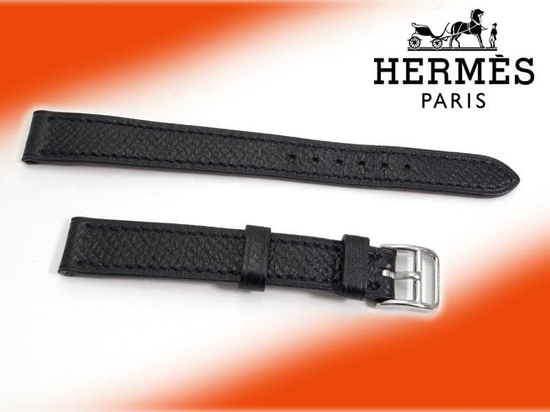 ステンレス尾錠つき★エルメス純正レザーベルト（12mm