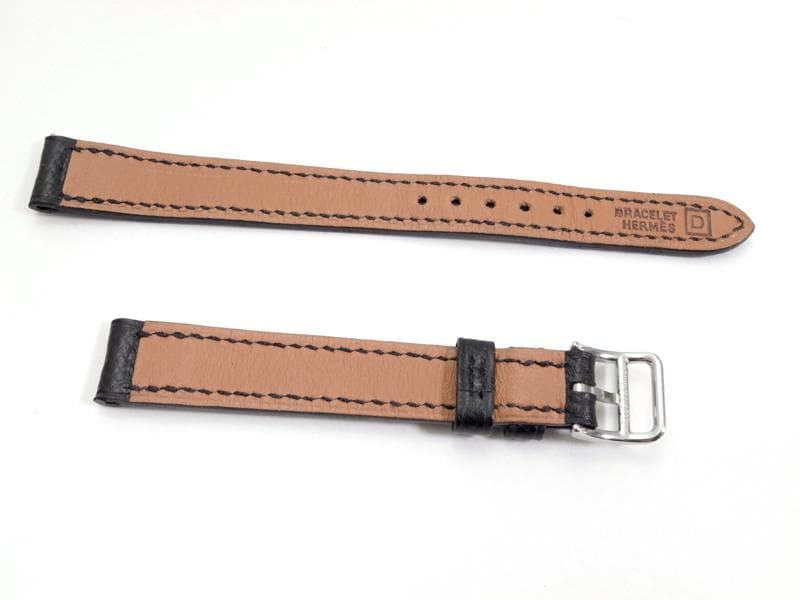 ステンレス尾錠つき★エルメス純正レザーベルト（12mm