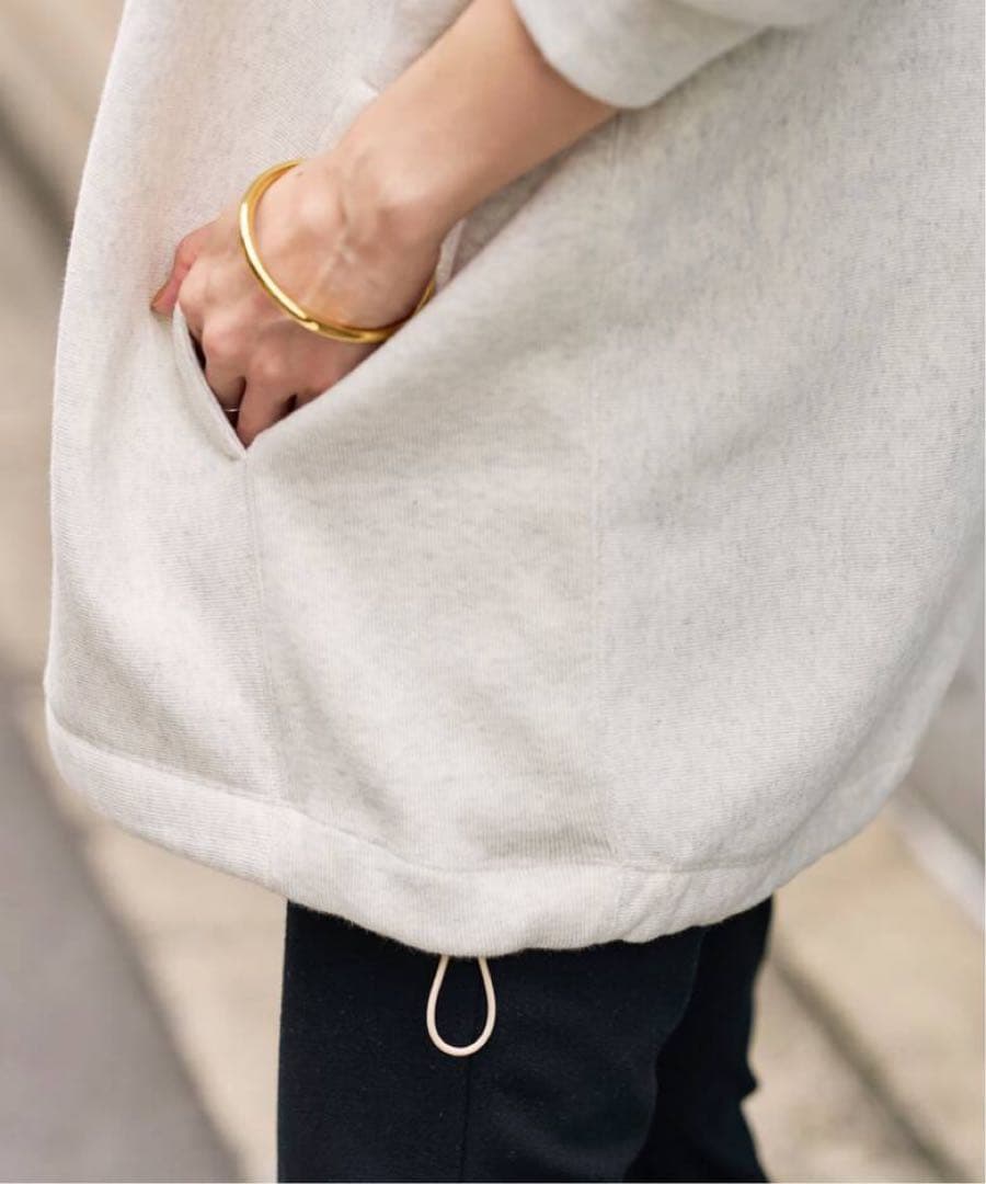 FRAMeWORK Champion 別注フードハーフジップドロストプルオーバー