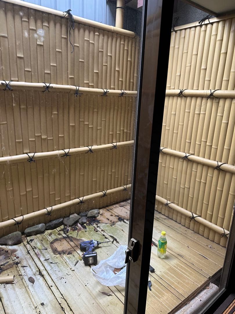 メル94577 人工竹　ベランダのひと坪庭