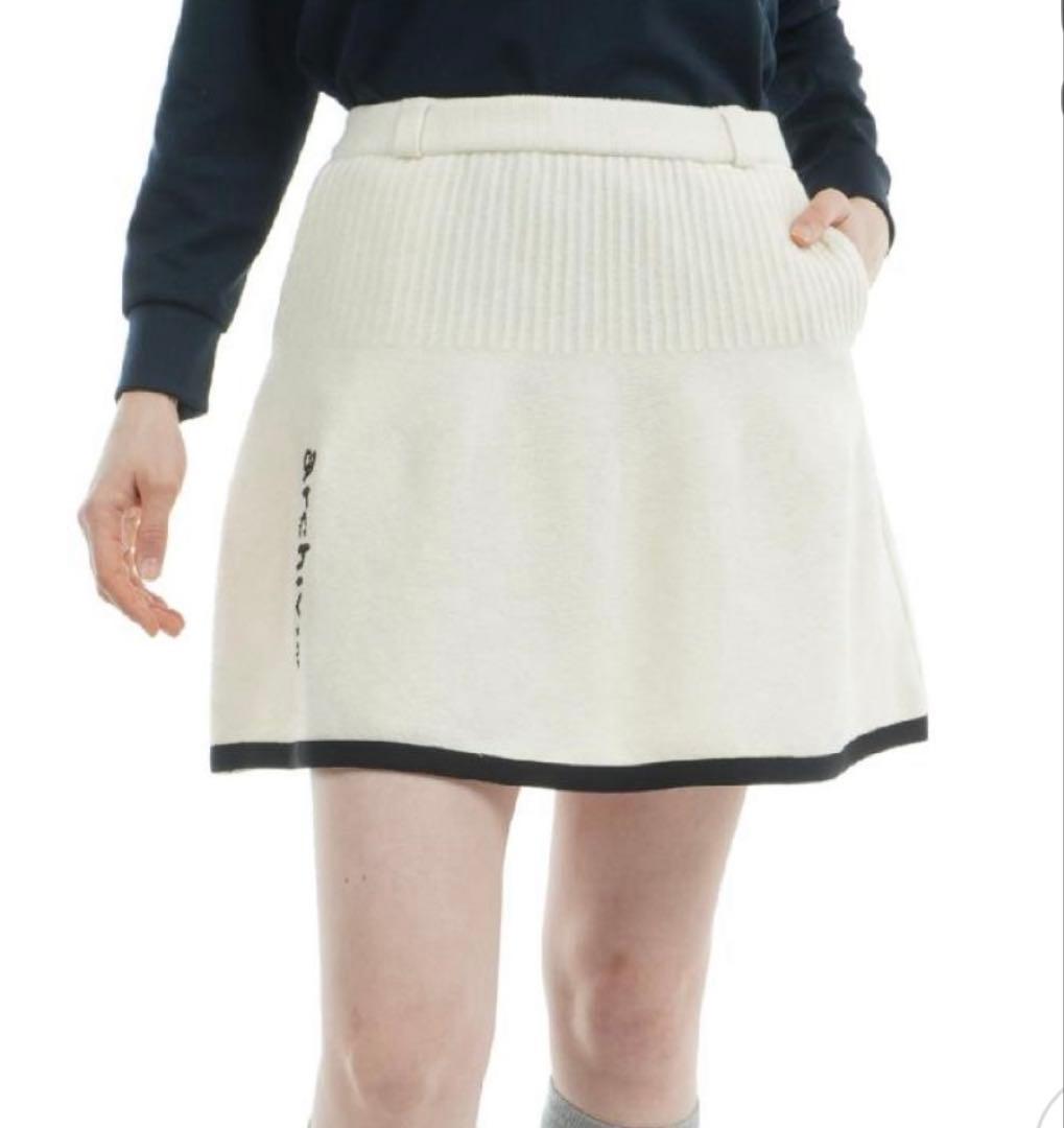 【極美品/36】アルチビオ ゴルフ ニット スカート　白 2024AW春ゴルフ